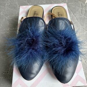 Wonderful Navy Pouf shoes from France